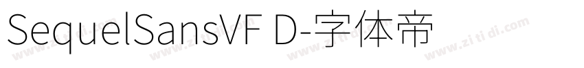 SequelSansVF D字体转换